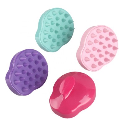 Optional color soft silicone scalp massager shampoo custom hair brush