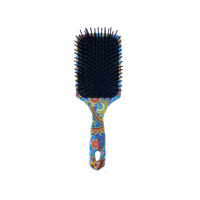 Hair Brush Comb Square Detangler Brush,Straightening Blow-drying The Hair Nylon Needles Cushioning Rubber