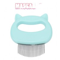 Dropshipping Pet Massage Brush Removal Comb Shell Shaped Handle Pet Grooming Massage