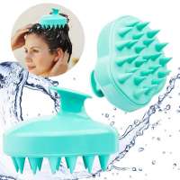 Silicone Hair Scalp Shampoo Massage Brush, Shower Hair Comb Mini Head Meridian Massage Comb With Wide Tooth