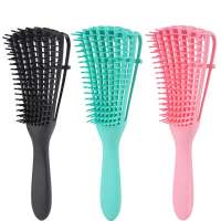 HCS Hair Brush Scalp Massage Comb Detangle Hairbrush Wet Curly Health Care Comb for Salon